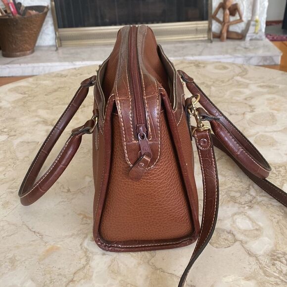 Vintage Carryland USA Brown Leather Satchel Convertible Shoulder Bag - Picture 6 of 12